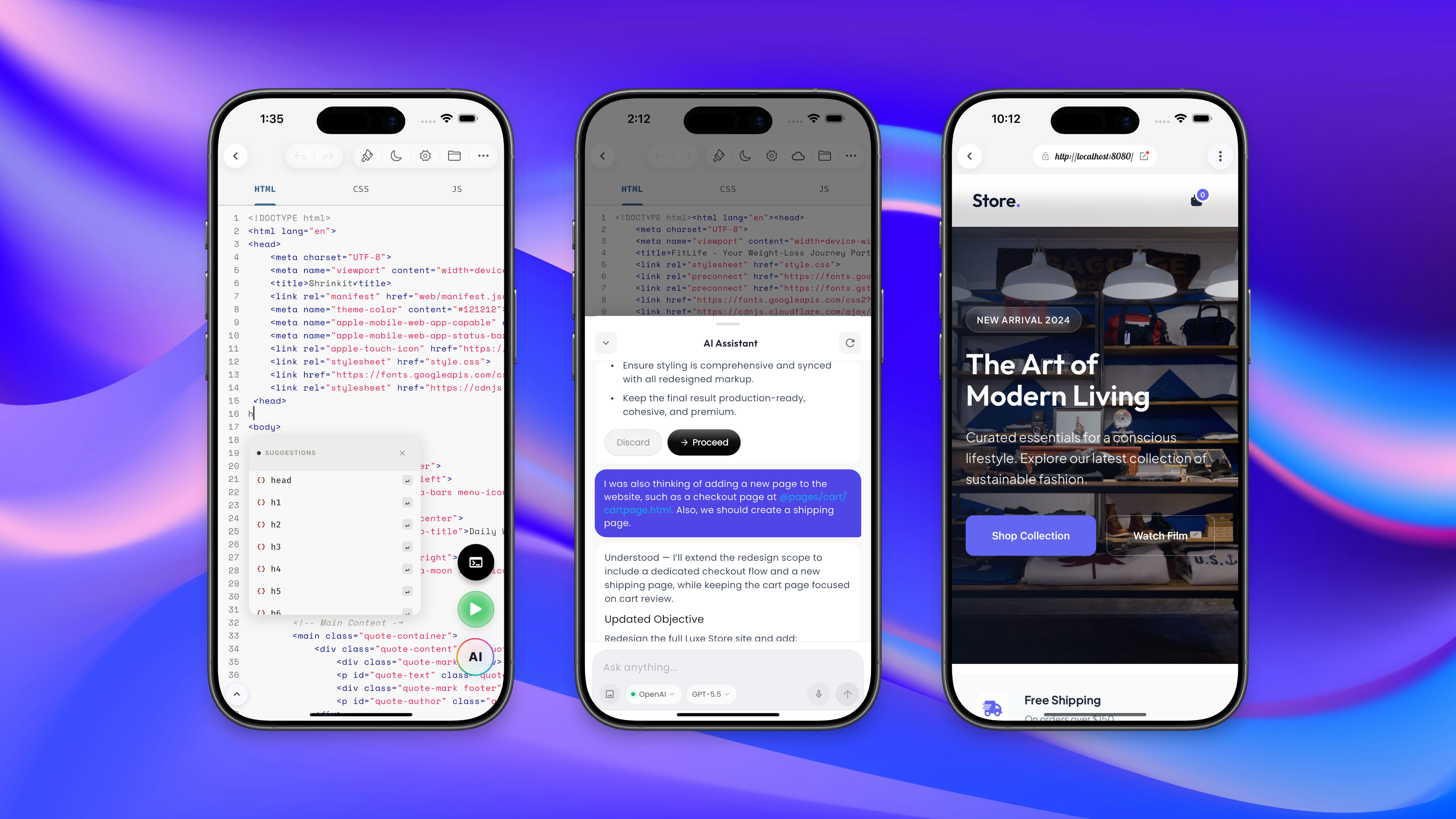 Web IDE — AI Code Editor for iPhone & iPad